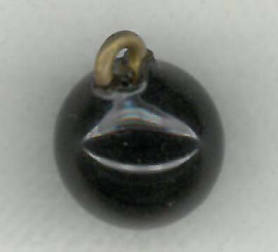 ROUND PEARL BUTTON - SIZE 10 - BLACK