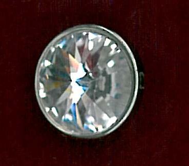 SWAROVSKI CRYSTAL BUTTON - NICKEL