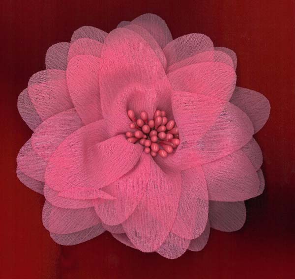 FLOWER BROOCH - CERISE