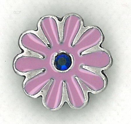 BUTTON - PURPLE/NICKEL/BLUE