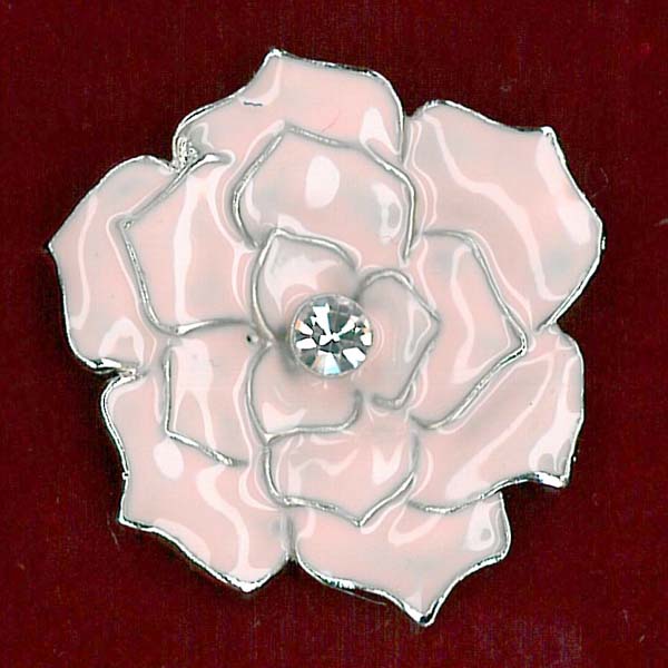 BROOCH - PINK/NICKEL