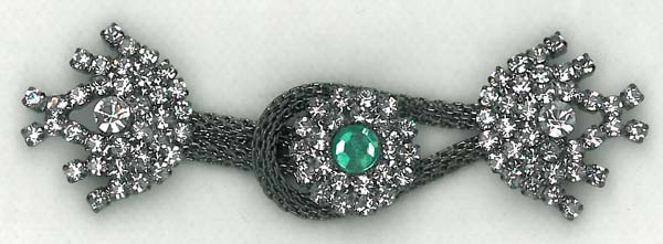 CLASP - NICKEL/GUNMETAL/GREEN