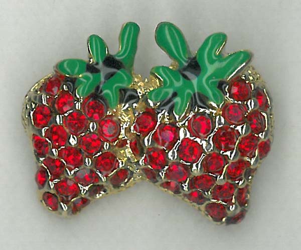 BROOCH - RED/GREEN/GOLD