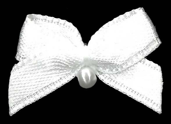 MINI PEARL BOW - IVORY (SOLD SINGULARLY)