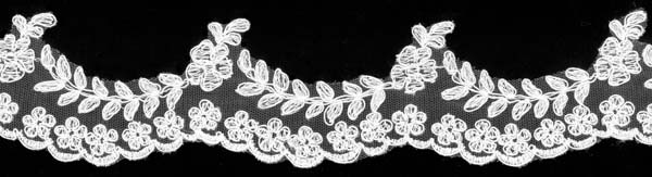 EMBROIDERED EDGING - IVORY