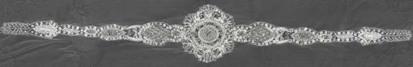 CRYSTAL BEADED MOTIF (SOLD SINGULARLY) - IV/SIL