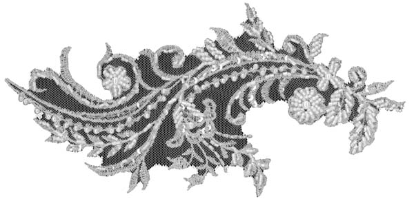 BEADED MOTIF - SIL/IV