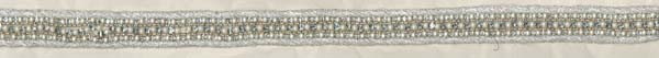 CRYSTAL BEADED EDGING - SIL/IV