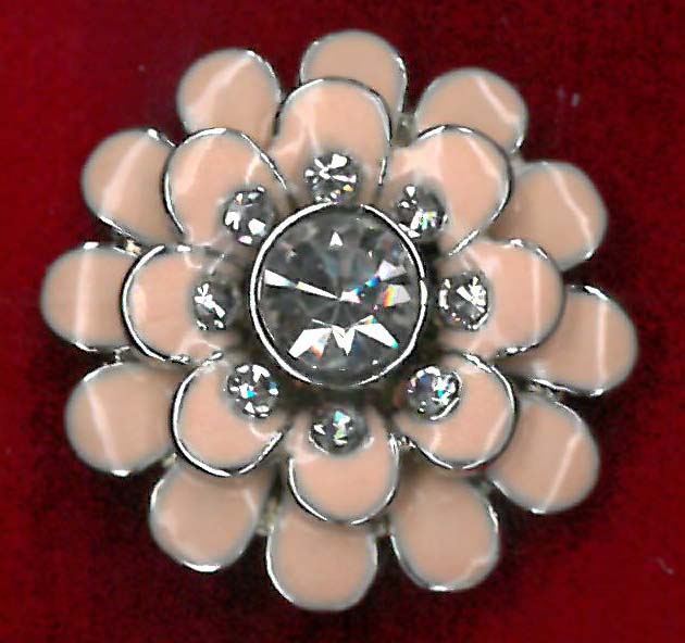 BUTTON - PINK/NICKEL