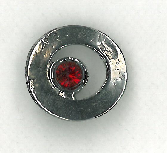 BUTTON - NICKEL/RED